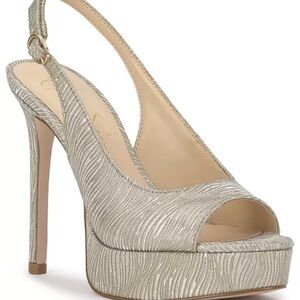 Jessica Simpson Metallic Platform Heels